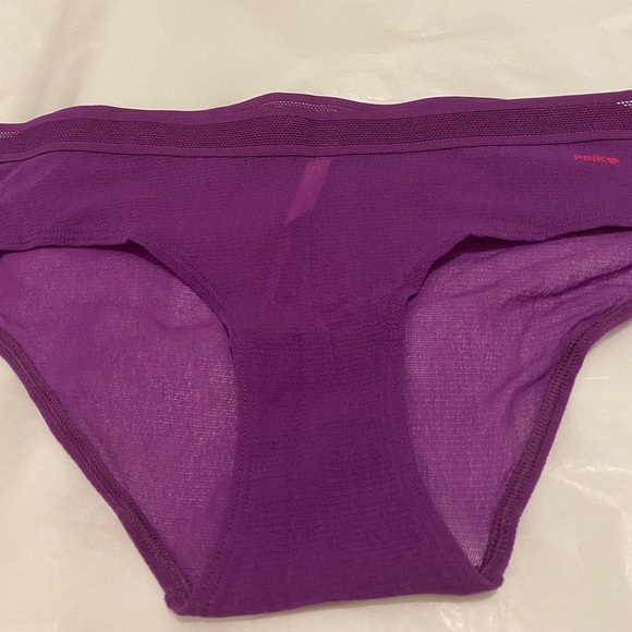 Victoria’s Secret Pink Purple Low Rise Metro Brief Mesh Size L New Without Tag - Picture 2 of 7